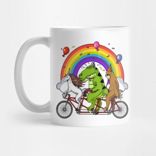 Unicorn Dinosaur Sloth Birthday Party Mug